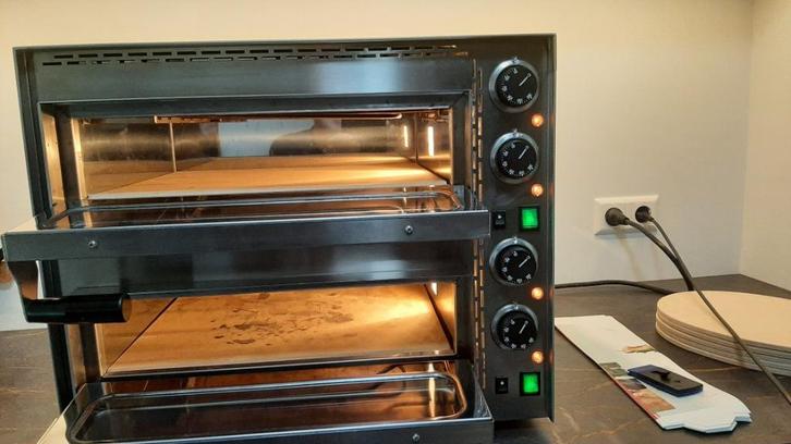 professionele  oven Flammkuchen 2 kamers 220 volt, Witgoed en Apparatuur, Ovens, Nieuw, Vrijstaand, 45 tot 60 cm, 45 tot 60 cm