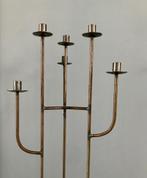 Industriële  kandelaar, Huis en Inrichting, Woonaccessoires | Kandelaars en Kaarsen, Ophalen, Bruin, Zo goed als nieuw, Kandelaar