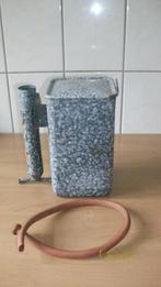 Frans antiek grijsgewolkt emaille lavement, apart model, Ophalen of Verzenden