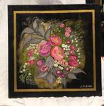 Schilderij Enkhoff rose-zwart bloemen, Ophalen