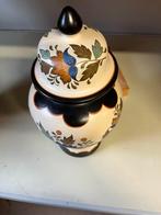 Flora Gouda Plateel Vaas met Deksel - Gaaf!, Antiek en Kunst, Antiek | Keramiek en Aardewerk, Ophalen of Verzenden