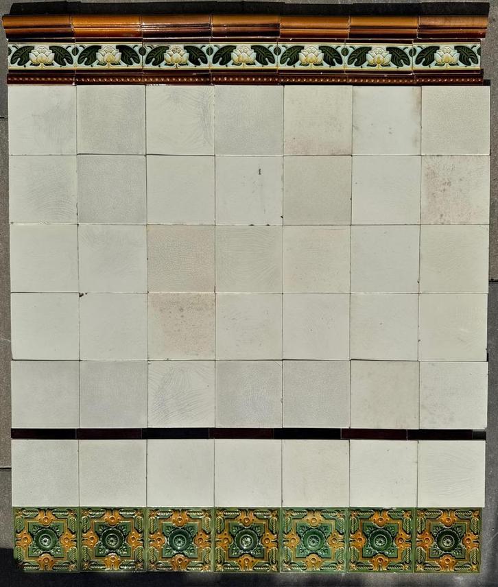 Art Deco lambrisering 1920, Doe-het-zelf en Verbouw, Tegels, Wandtegels, Keramiek, 10 m² of meer, Ophalen of Verzenden