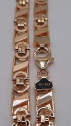gouden platte koningsketting 14kt, Sieraden, Tassen en Uiterlijk, Kettingen, Ophalen of Verzenden