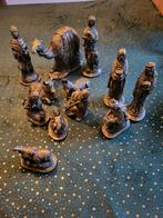 Koperkleurige Kerstgroep / Kerststal - 12-delig, Antiek en Kunst, Ophalen of Verzenden