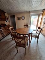 Keukentafel met stoelen, Huis en Inrichting, Tafels | Eettafels, Ophalen, 100 tot 150 cm, Rond, Zo goed als nieuw