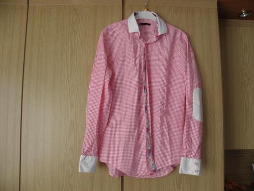 Roze wit katoenen Italiaans overhemd WE mt L prima staat, Kleding | Heren, Overhemden, Gedragen, Halswijdte 41/42 (L), Roze, Ophalen of Verzenden