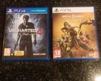 Uncharted 4 PS4 Mortal Kombat 11 PS5, Spelcomputers en Games, Games | Sony PlayStation 4, Ophalen of Verzenden, Zo goed als nieuw