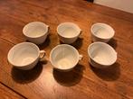 6 witte porcelein soepkommen, Huis en Inrichting, Keuken | Servies, Ophalen of Verzenden, Zo goed als nieuw, Kom(men), Overige stijlen