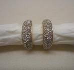 18 karaat gouden klapcreolen met steentjes nr.1456, Sieraden, Tassen en Uiterlijk, Antieke sieraden, Verzenden, Goud, Oorbellen