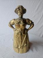 Antieke messing tafelbel victoriaans dinerbel, Ophalen of Verzenden