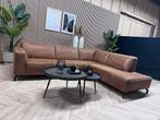 Industriële Cognac Hoekbank - 278 x 220 / NU €600, Ophalen, 250 tot 300 cm, Eco leder microleer hoekbank cognac industrieel, Hoekbank