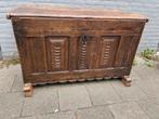 Zeer grote echte antieke houten kist dekenkist, Ophalen, Gebruikt, 50 tot 100 cm, 50 tot 75 cm