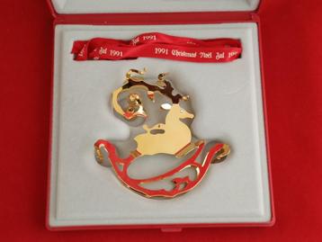 Georg Jensen Royal Copenhagen - vergulde kersthanger 1991 beschikbaar voor biedingen