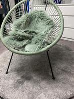 Stoel met grijze ronde mat, Ophalen, Overige kleuren, Riet of Rotan, Zo goed als nieuw