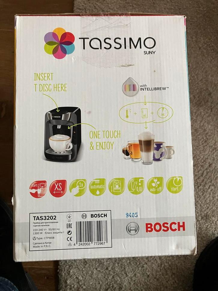 Tassimo Suny Koffiemachine - Nieuw in doos, Witgoed en Apparatuur, Koffiezetapparaten, Nieuw, Koffiepads en cups, Koffiemachine