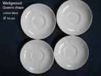 Wedgwood Queens Shape koffie- of thee schoteltjes lich beige, Ophalen of Verzenden, Zo goed als nieuw, Bord(en), Wedgwood