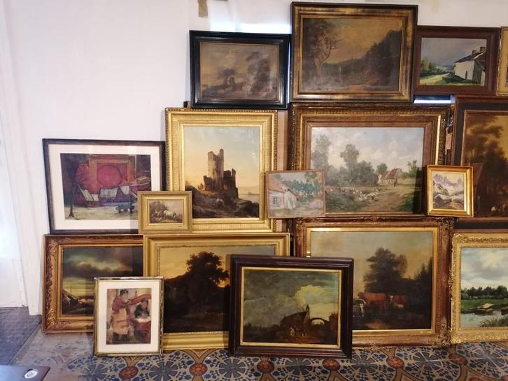 Schilderijen, tekeningen & antieke objecten!, Antiek en Kunst, Kunst | Schilderijen | Klassiek, Ophalen