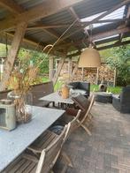 Gevlochten Ibiza / Bali style  Hanglamp groot, Ophalen, Gebruikt, Hout, 50 tot 75 cm