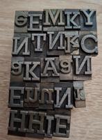Vintage Letterpress Letters, Antiek en Kunst, Ophalen