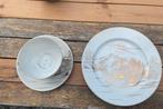 Japans, Chinees lithofaan theeset (Geisha)., Huis en Inrichting, Keuken | Servies, Ophalen of Verzenden, Zo goed als nieuw, Overige stijlen