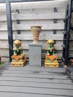 Grote set Foo Dogs Keramiek met hocker 80 cm, Antiek en Kunst, Ophalen