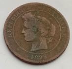 10 Centimes 1892A Frankrijk Oude Antieke Munt Parijs Schaars, Ophalen of Verzenden