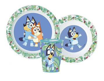 Bluey Kinderservies met Beker - Magnetron beschikbaar voor biedingen