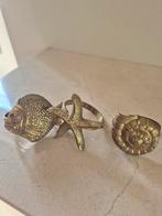 3 vintage maritieme servet ringen schelp, Ophalen of Verzenden
