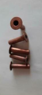 10st Rood Koperen holle Klinknagels 8 x30 mm woonboot kotter, Watersport en Boten, N, Verzenden, Nieuw, N