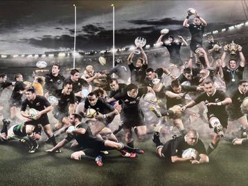 Poster legendarisch rugbyteam All Blacks N.Z. beschikbaar voor biedingen