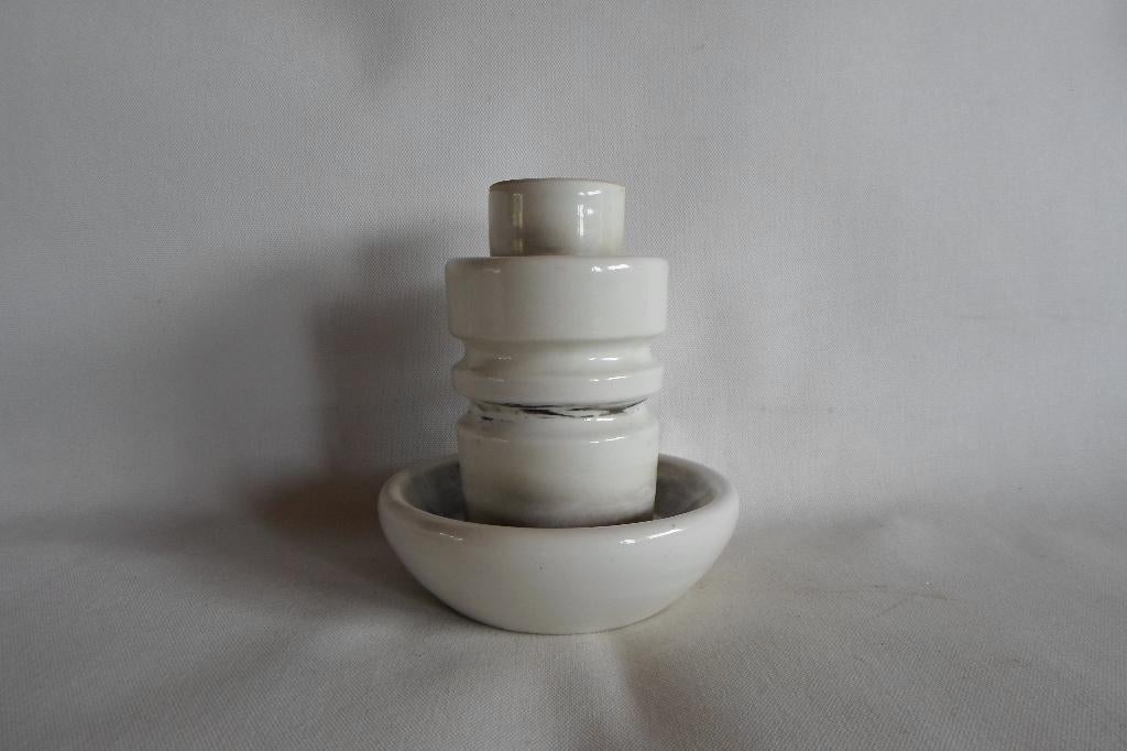 Oude Isolator Kandelaar Porselein, Ophalen of Verzenden