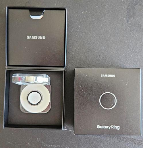 Samsung galaxy ring silver/titanium maat 10 nieuwstaat, Sieraden, Tassen en Uiterlijk, Activity trackers, Nieuw, Android, Zilver
