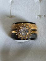 Zwart/goud IXXXI ring maat 17. H12, Overige materialen, Ophalen of Verzenden, Zo goed als nieuw, 17 tot 18