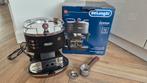 De'Longhi Icona Vintage espressomachine – Zwart – in doos, Stoompijpje, Espresso apparaat, Gemalen koffie, Ophalen of Verzenden