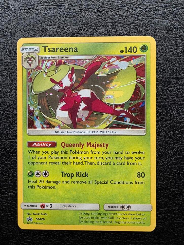 Tsareena SM26 sun moon promo, Hobby en Vrije tijd, Verzamelkaartspellen | Pokémon, Nieuw, Losse kaart, Ophalen of Verzenden