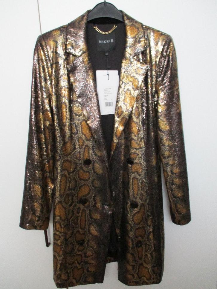 Nikkie Snake Sequin blazer goud feestelijk jurk, Kleding | Dames, Jasjes, Kostuums en Pakken, Nieuw, Maat 34 (XS) of kleiner, Ophalen of Verzenden