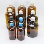 Merck glazen bruine apothekersflessen 2800, 1400 & 1000ml, Ophalen, Gebruikt, Doka-onderdelen, Draagbaar