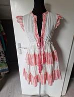 Ibiza jurk super mooi NIEUW katoen wit rode Boho zomer jurk, Maat 38/40 (M), Verzenden, Wit, Nieuw