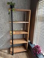 Steigerhouten kast met houten frame, Huis en Inrichting, Kasten | Overige, Ophalen, Gebruikt