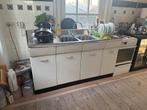 Vintage metalen keukenblok uit één stuk, jaren ’50, Huis en Inrichting, Keuken | Bestek, Ophalen of Verzenden, Gebruikt