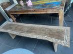 Bali suar hout bank houtsnijwerk Indonesie Boho Ibiza 2 m, Huis en Inrichting, Verburgt Vintage, Nieuw, Ophalen of Verzenden, https://verburgtvintage.nl/#contact