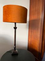 Vintage Tafellamp met Oranje Kap, Ophalen, Gebruikt, Hout, 100 tot 150 cm