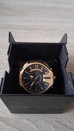 horloge goudkleurig merk diesel, Sieraden, Tassen en Uiterlijk, Horloges | Heren, Overige merken, Leer, Polshorloge, Ophalen of Verzenden