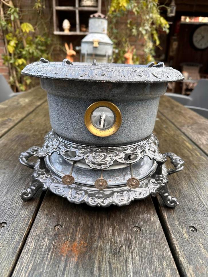 Antieke Haller 3 Pits Petroleumstel, Antiek en Kunst, Antiek | Emaille, Ophalen of Verzenden