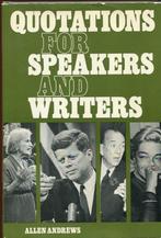 Quotations for Speakers and Writers, Ophalen of Verzenden, Gelezen, Overige
