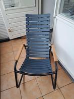 Houe Reclips Schommelstoel met Bamboe armleuningen blauw, Tuin en Terras, Tuinstoelen, Ophalen, Zo goed als nieuw, Metaal