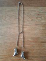 Antiek zilveren jasseron ketting met zilveren breipendoppen, Ophalen of Verzenden