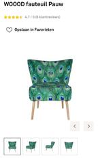 WOOOD fauteuil Pauw, Huis en Inrichting, Fauteuils, Ophalen, Hout, Minder dan 75 cm, Zo goed als nieuw