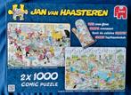 Jan van Haasteren - Zeebanket en Taartentoernooi 2x 1000 st., 500 t/m 1500 stukjes, Legpuzzel, Zo goed als nieuw, Ophalen
