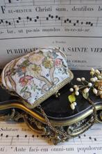 Antiek Engels geborduurd kralen avond tasje c.1900, Ophalen of Verzenden, Dames